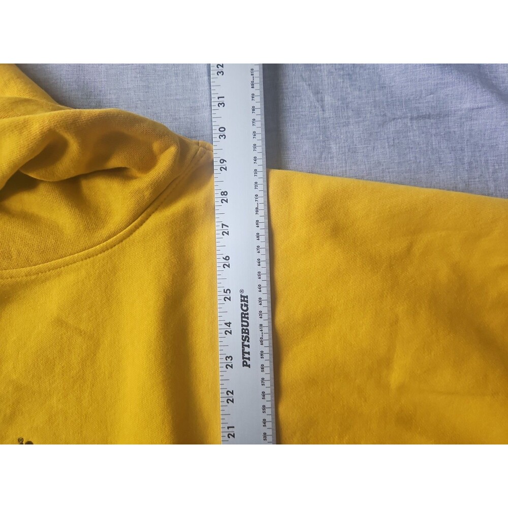 Levi's Men's XXL Yellow Crew Neck Fleece Relaxed Fit Logo Pullover Sweatshirt - Picture 9 of 11
